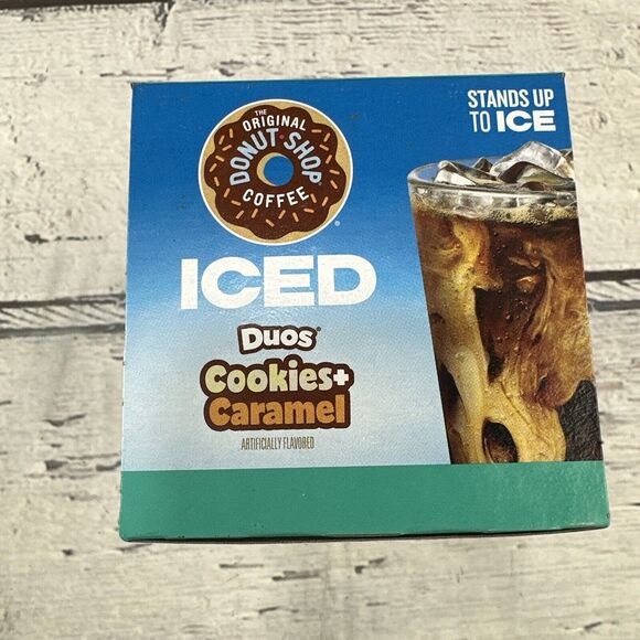 4 The Original Donut Shop Coffee Iced Duos Cookies & Caramel K Cups Keurig 4.8oz - Picture 7 of 8